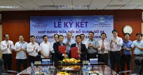 CÔNG TY CỔ PHẦN ĐIỆN VIỆT LÀO VÀ TẬP ĐOÀN ĐIỆN LỰC VIỆT NAM KÝ KẾT HỢP ĐỒNG BỔ SUNG CHO HỢP ĐỒNG MUA BÁN ĐIỆN CỤM NHÀ MÁY THỦY ĐIỆN XEKAMAN1