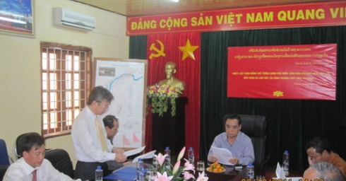 THỦ TƯỚNG CHÍNH PHỦ NƯỚC CHDCND LÀO TỚI THĂM CÔNG TRƯỜNG THỦY ĐIỆN XKM1