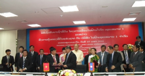 Land Lease Agreement of Xekaman 1 Hydropower Project signed