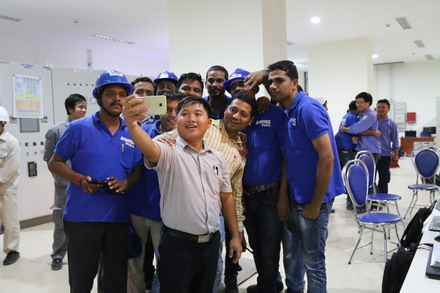 Selfieing together to celebrate the success